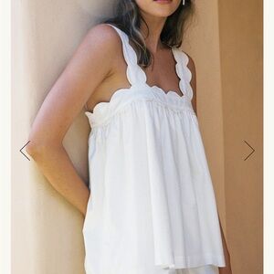 NWT Piyama Scallop White Set